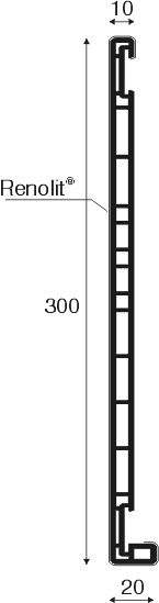 Dakrandpaneel 300mm 10mm dik