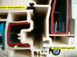 Dichting kozijn op raam gesloten