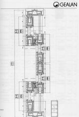 Schematisch detail van 4 delige hef-schuif-pui