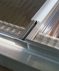 serre dak profiel detail met aluminium basis profiel