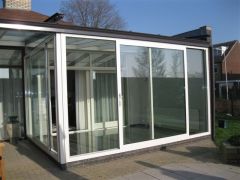 Terrasoverkapping aluminum met schuifpui