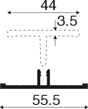 Basis verbindingprofiel (Aluminium) 